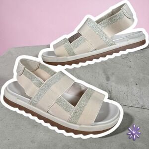 NEW Cougar Lucia Metallic Leather Trim Slingback Sandals | Women 7M